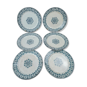Lot de 6 assiettes plates - oriental