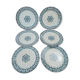 Set of 6 flat plates Badonviller – "oriental" model