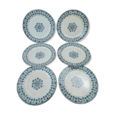 Set of 6 flat plates Badonviller – "oriental" model