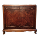 Buffet art déco français en noyer et acajou avec plateau en marbre, fin des années 1920