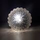 Plafonnier vintage verre moulé rond-1970