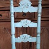 vintage turquoise wooden chairs