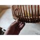 Cage à oiseaux vintage en osier