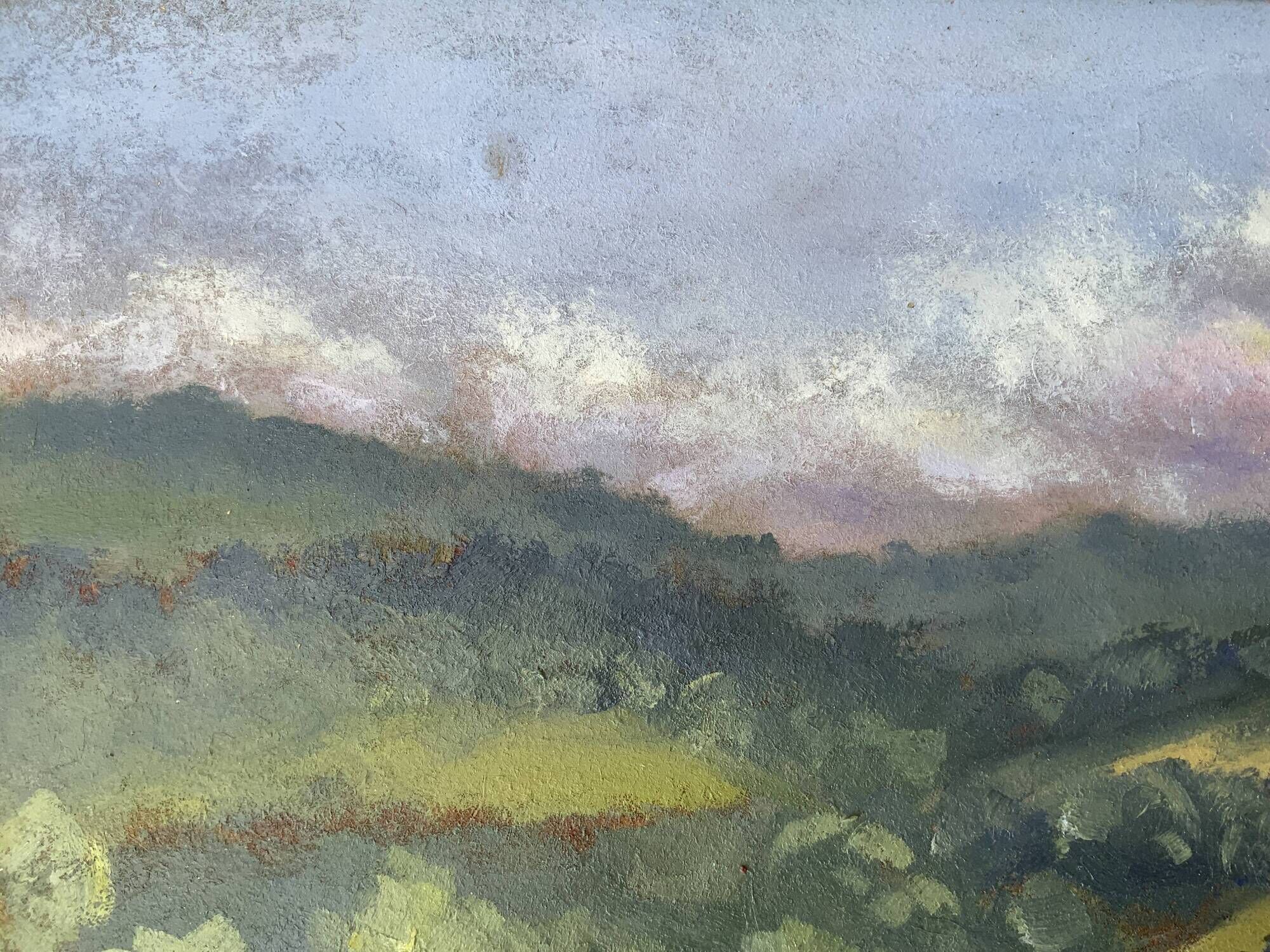 Vintage Impressionist Oil Painting Landscape, Signed R. Grinberg