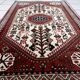 Handmade vintage Persian Gashkai rug 62cm x 105cm, 1960s