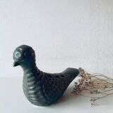 Bird-shaped vase signed Le potier Menton