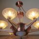 Chandelier Art Deco Petitot glassware ezan