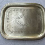 Rectangular brass top with engraved decoration