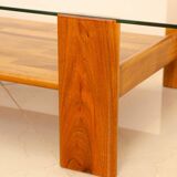 "Sapporo" walnut coffee table by Mario Marenco for Mobil Girgi 70's