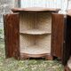 Pair of Louis XV style curved corner cabinets