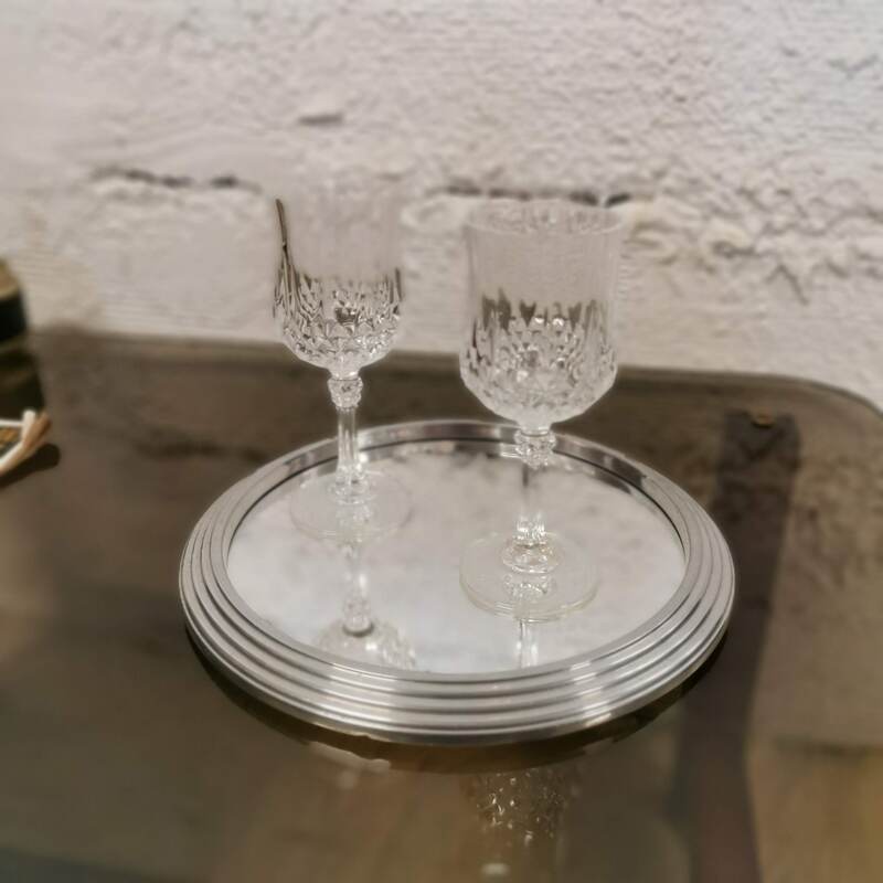 Silver mirror tray