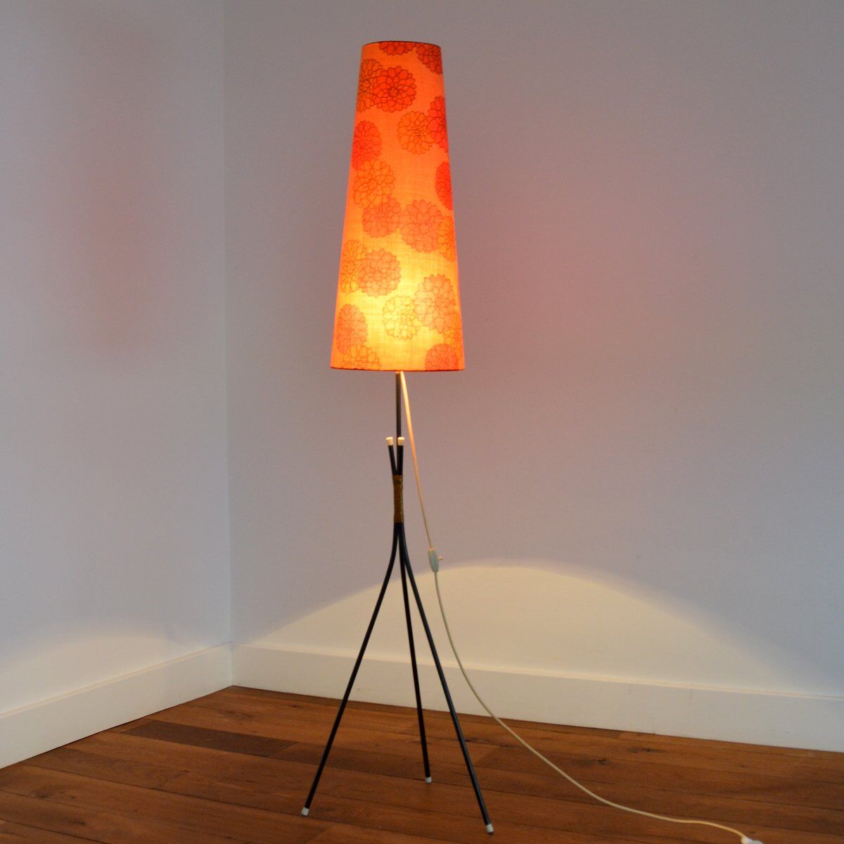 Vintage tripod floor lamp 1950s