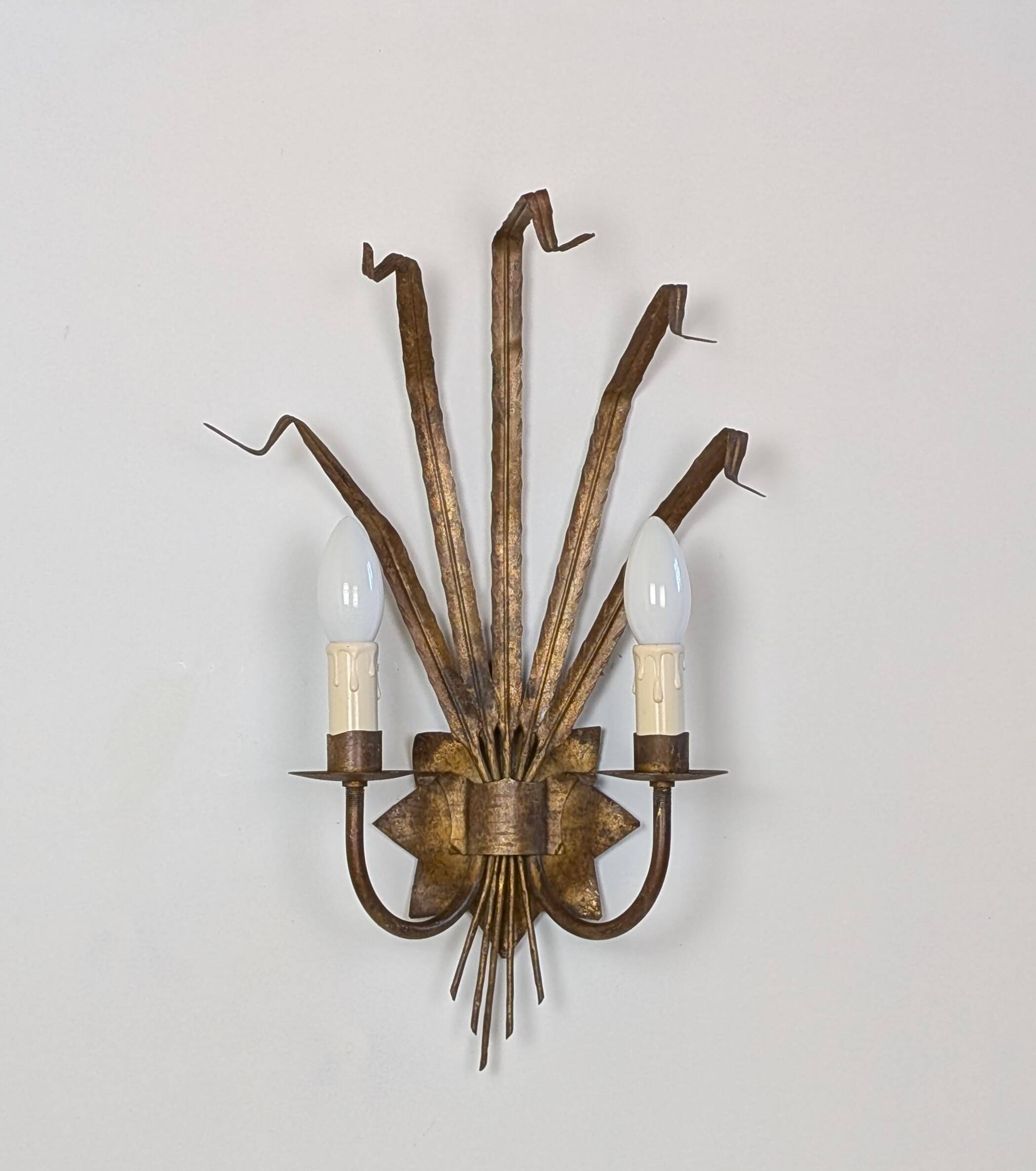 Gold leaf wall light