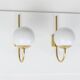Pair of mod. "b458" brass wall lamps by Candle, 1970s