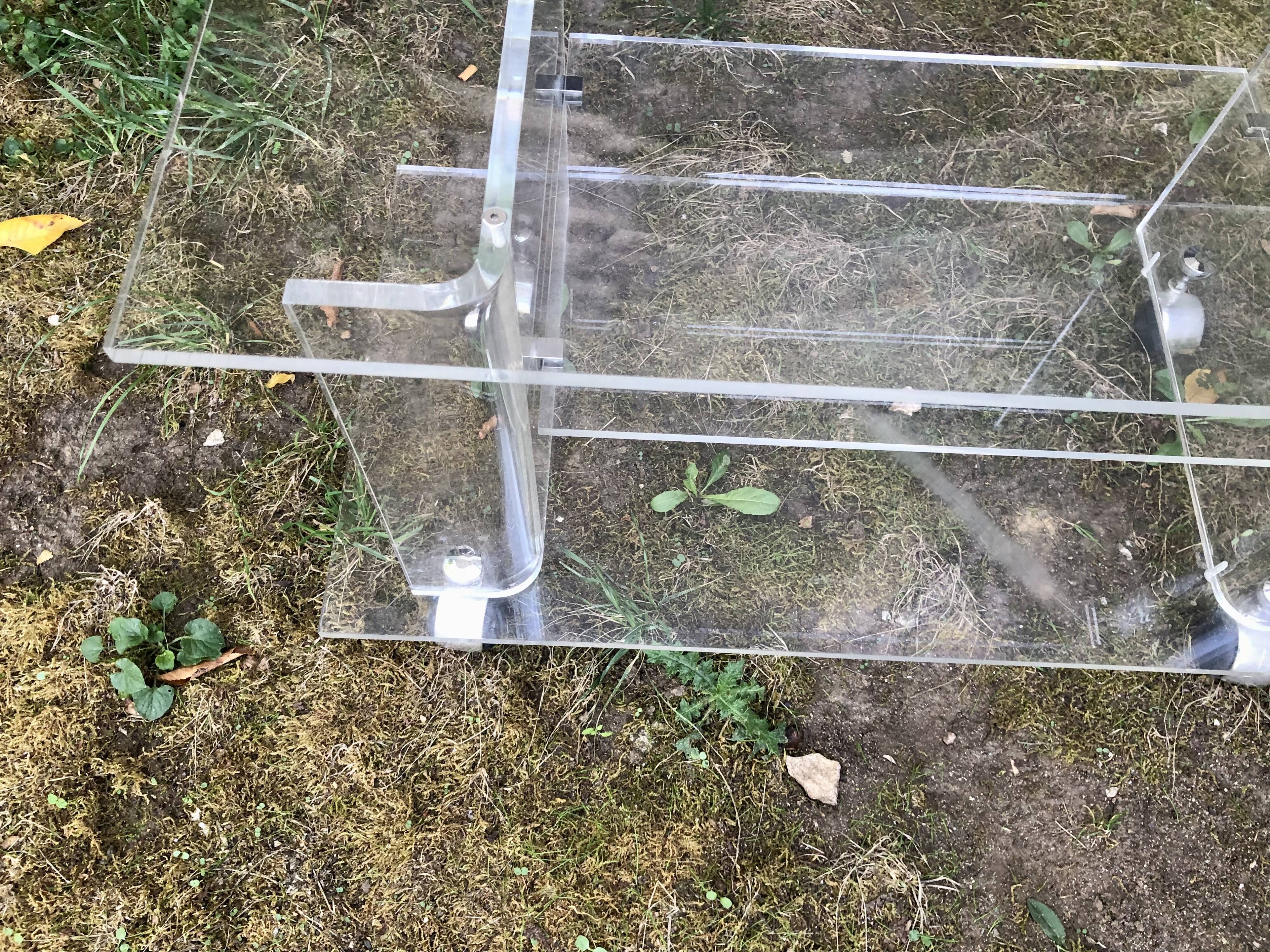 Vintage plexiglass coffee table