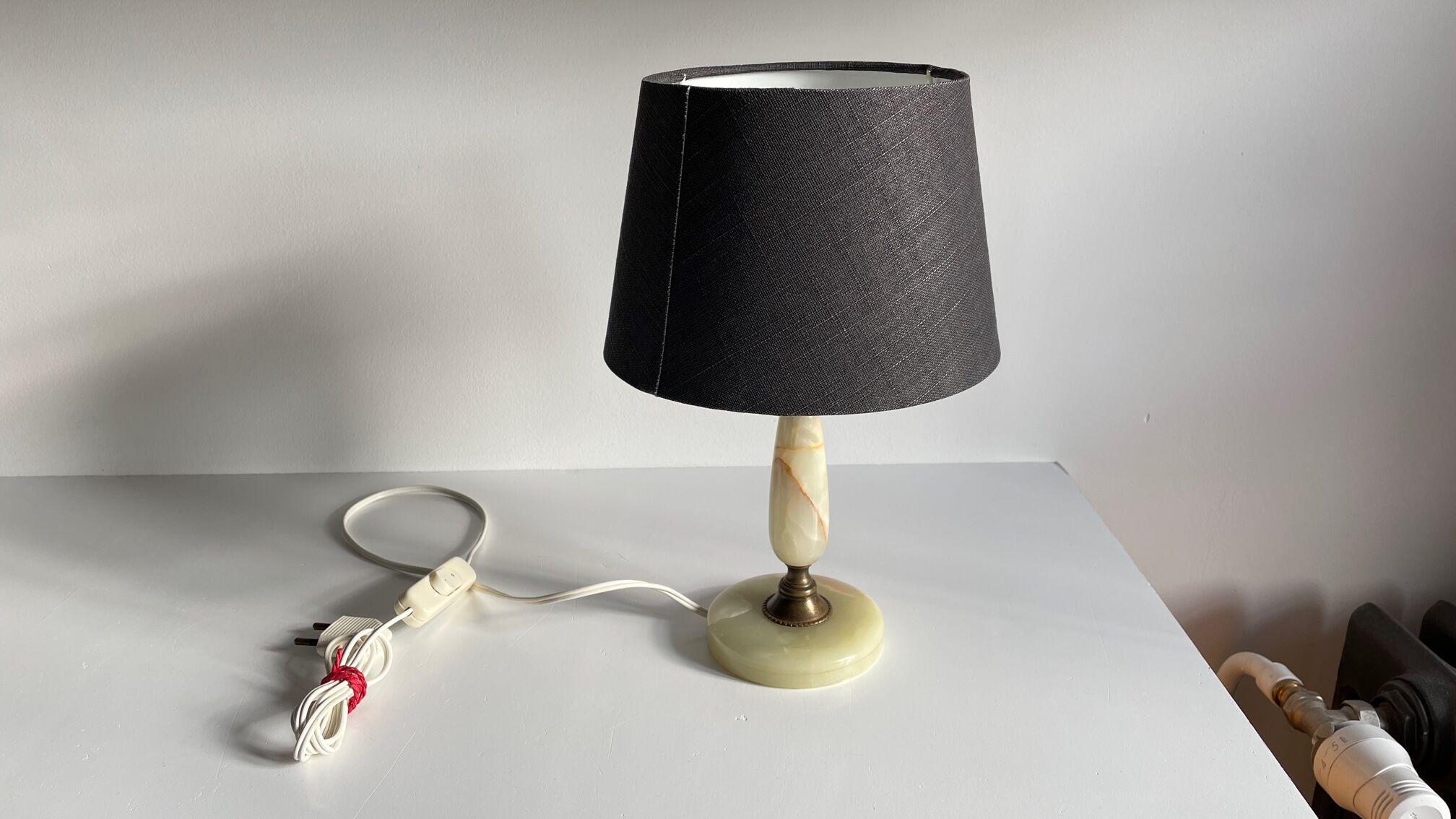 Lamp feet in vintage onyx stone