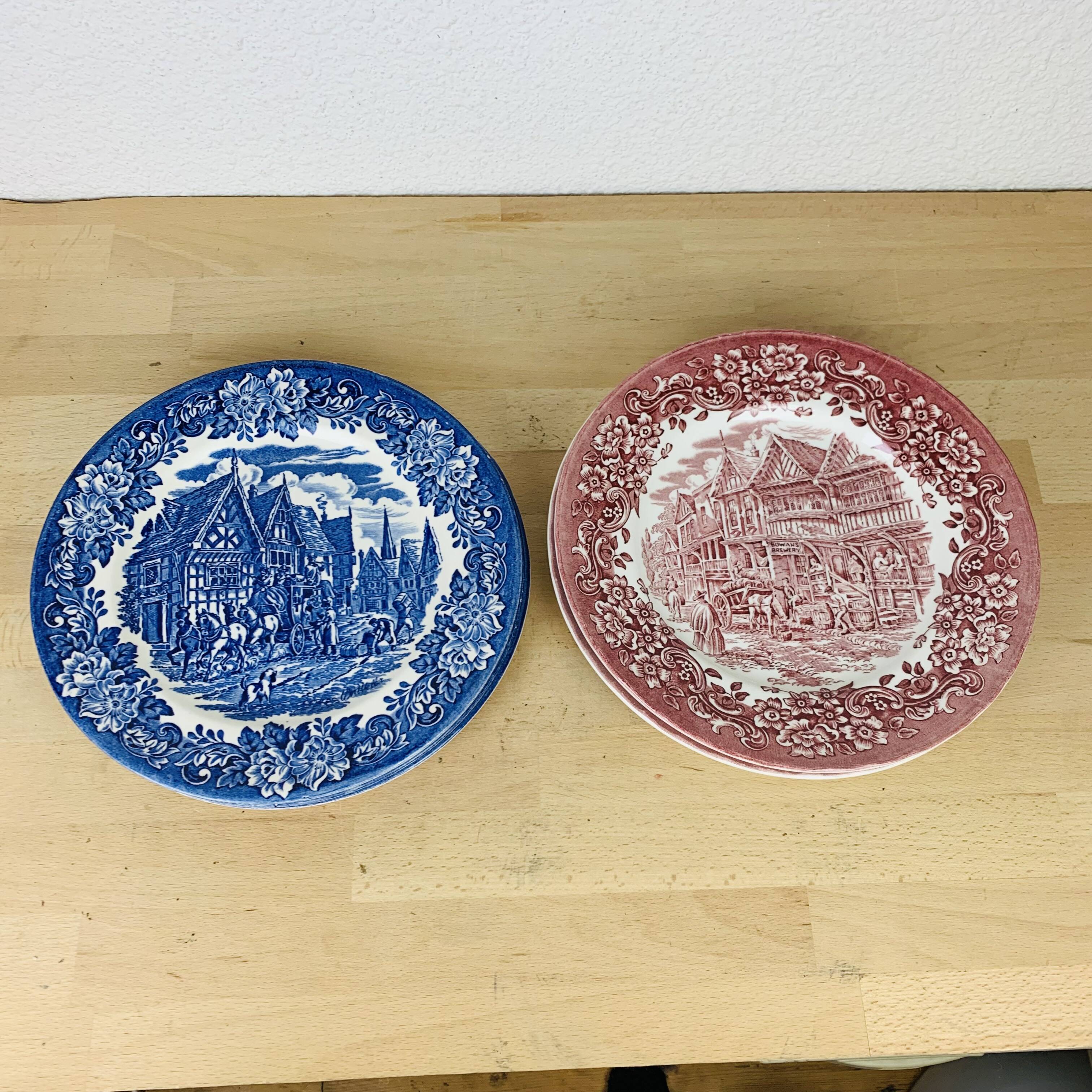 6 Royal Tudor ironstone plates model 17th century England ironstone