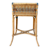 Vintage rattan storage unit