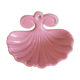 Pink enamelled cast iron shell soap holder