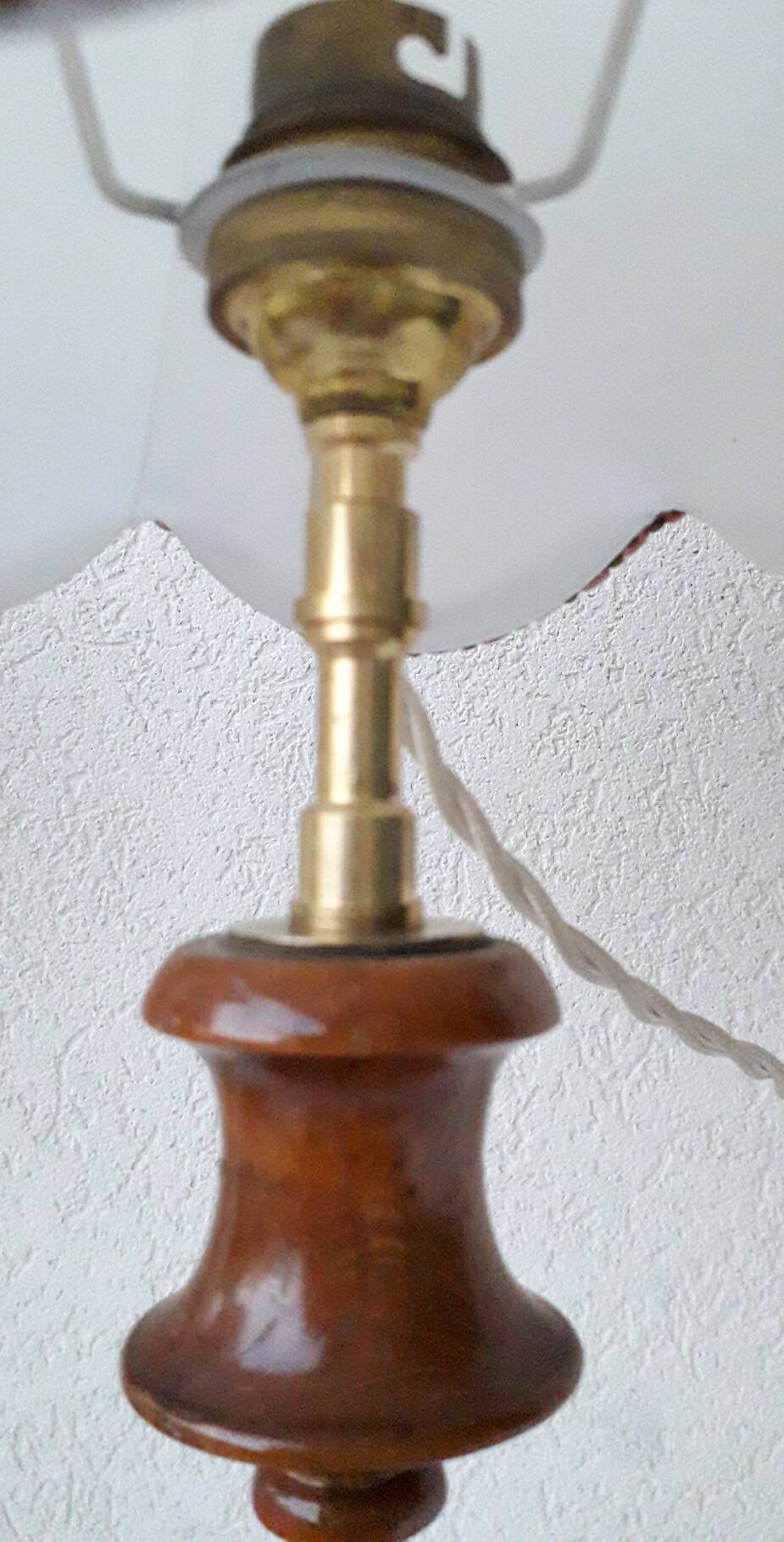 Paire de lampes bois