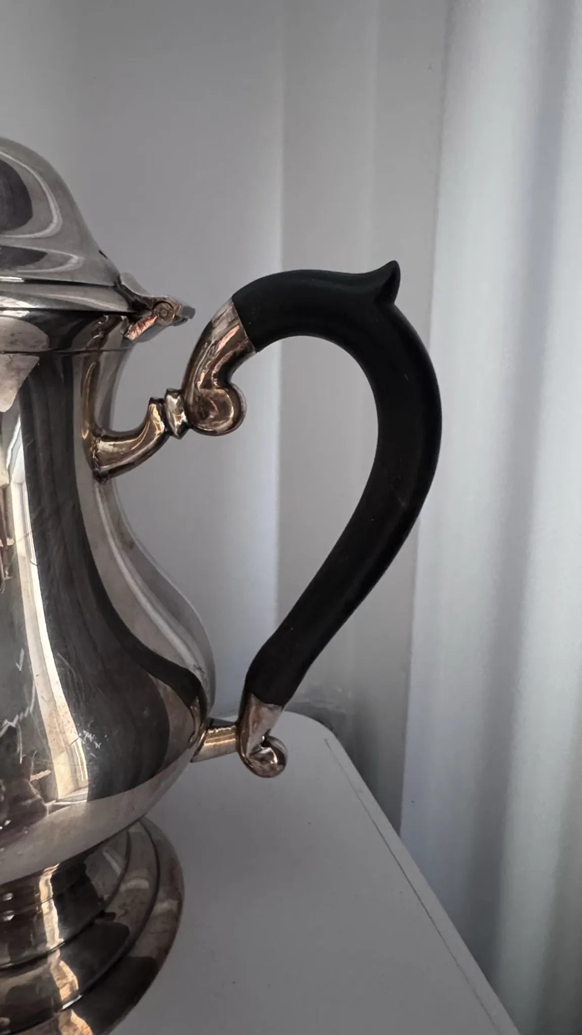 Cafetière et théière métal argenté