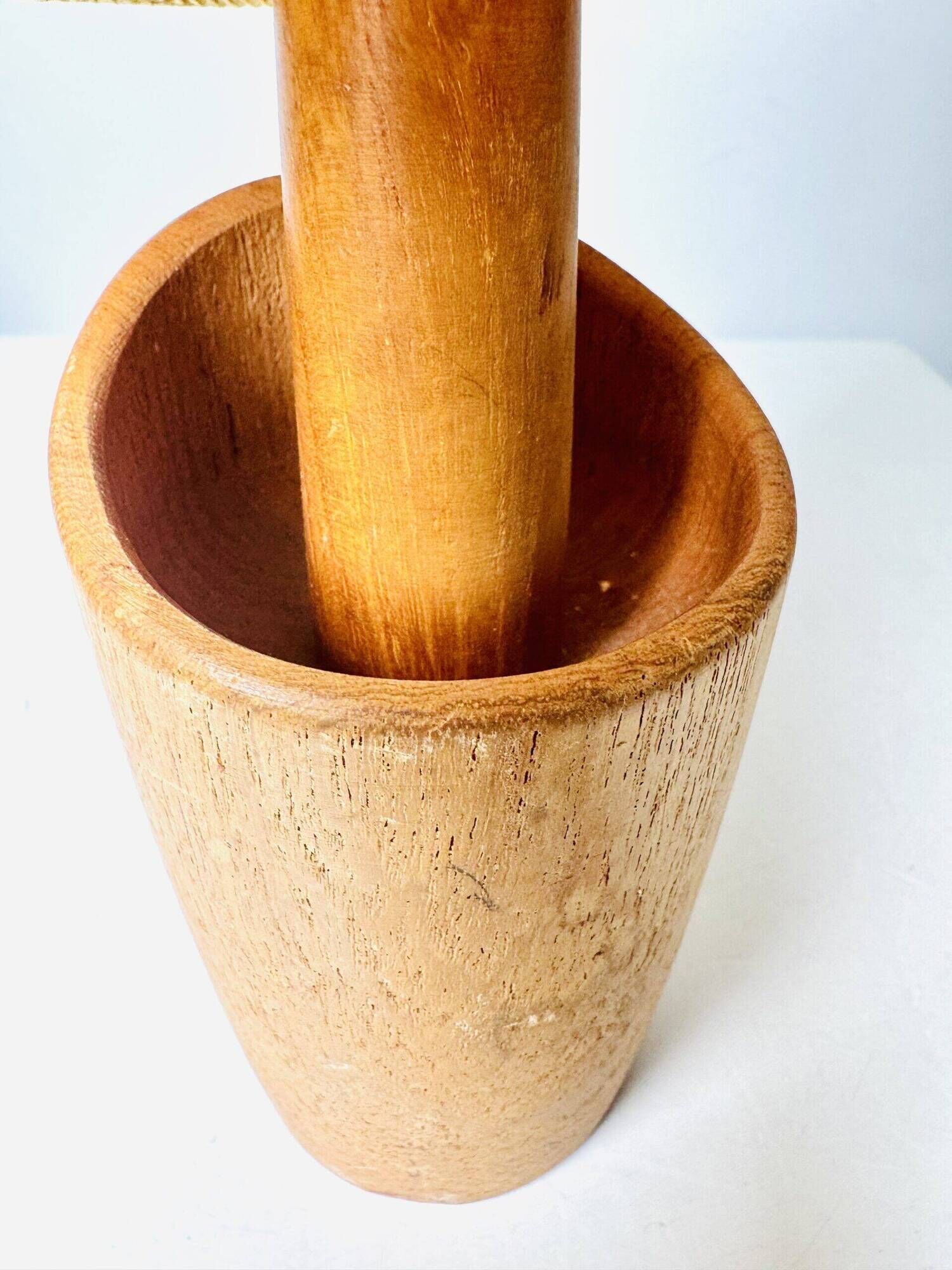 Model 2020 Cylindrical Desk Lamp In Wood By Markslojd Ab, Sweden 1960S