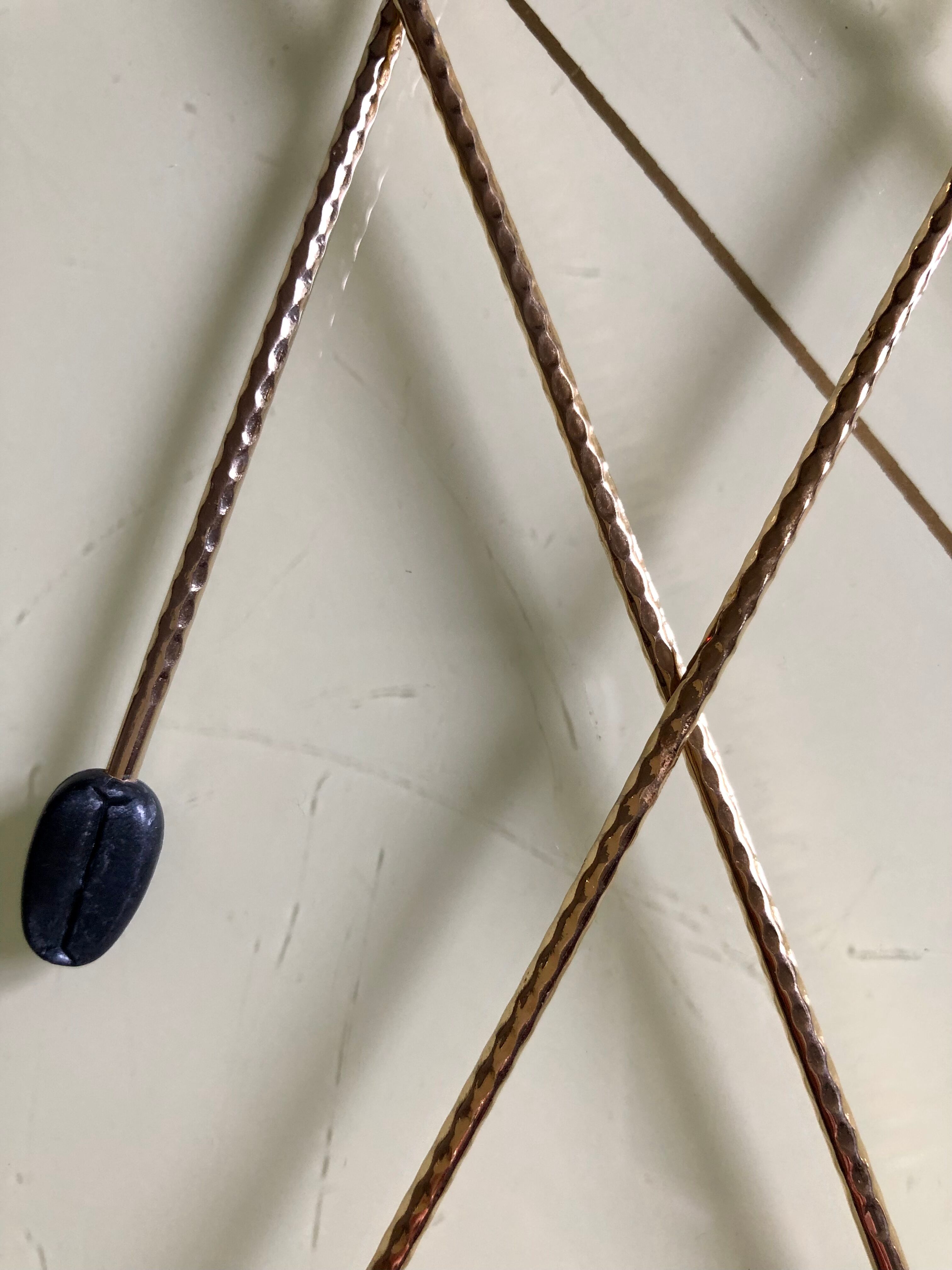 Golden spoons with mazagrans