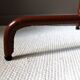 Vintage floor lamp with bamboo-style leather base