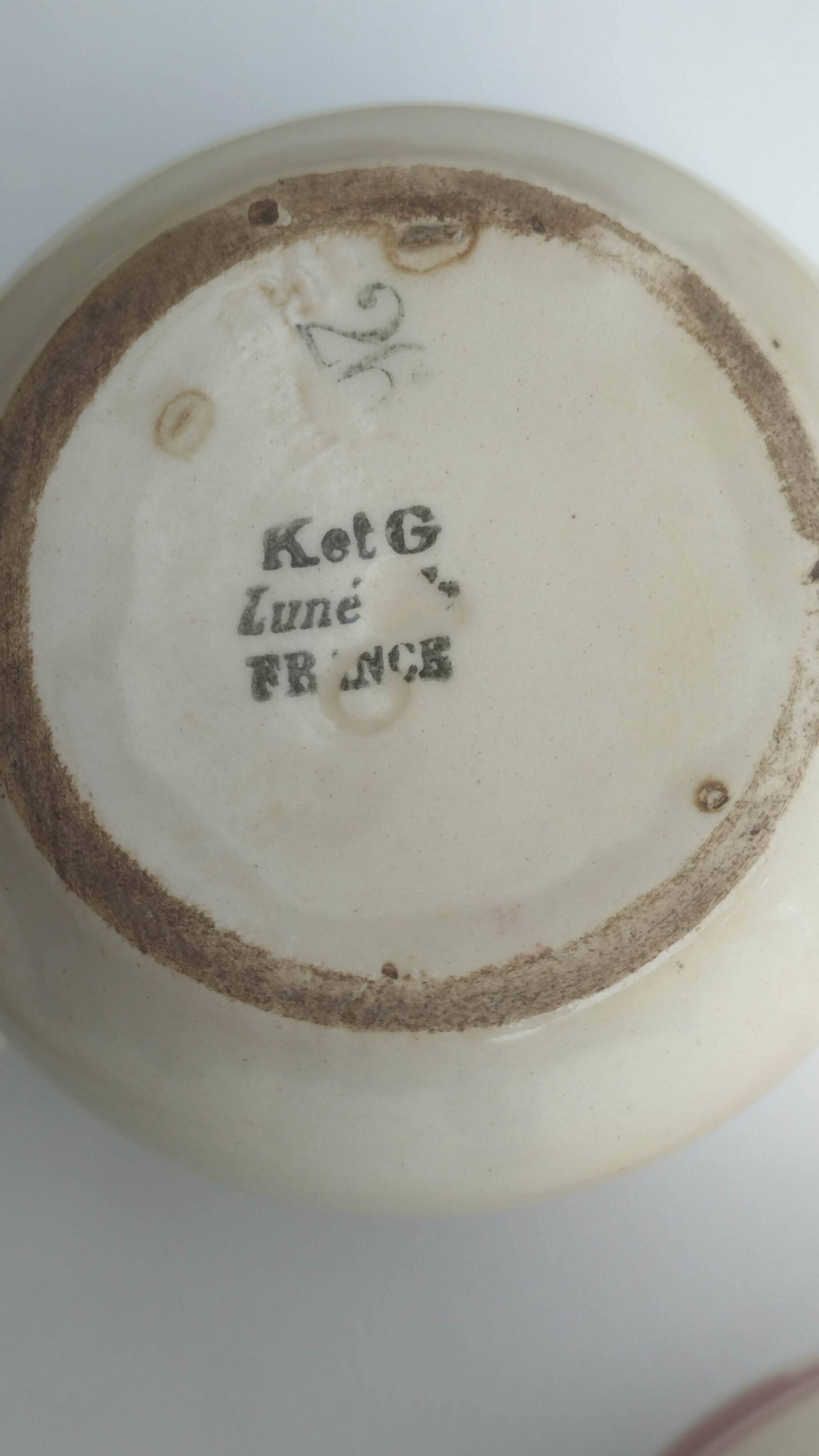 Lot of 8 Lunéville cups