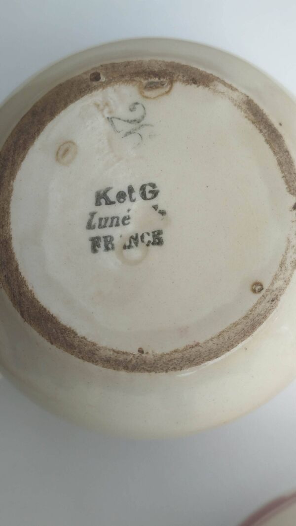 Lot 8 tasse Lunéville