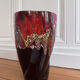 Large multicoloured lava vase