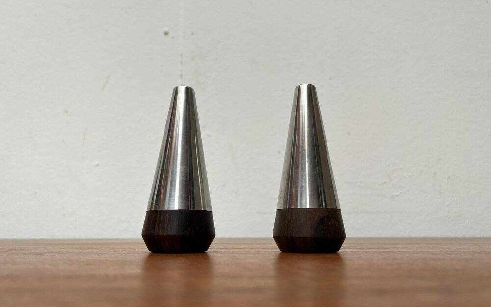 Pair of Danish Mid-Century Salt and Pepper Shakers by A&B Lundtofte, 1960s