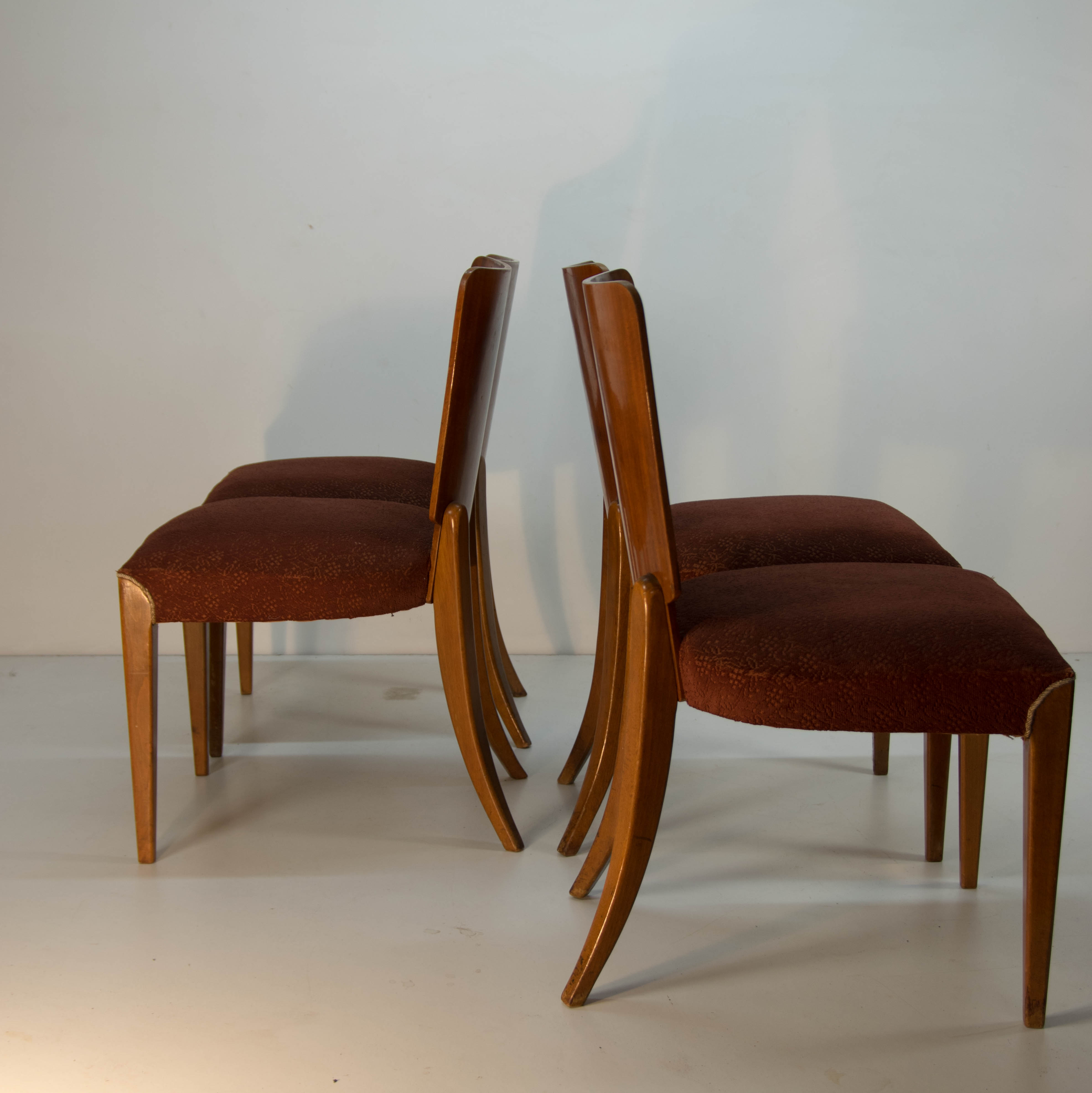 Art Deco Dining Chairs H-214 by Jindrich Halabala for UP Závody, Set of 4