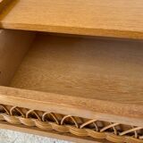 Vintage rattan chest of drawers