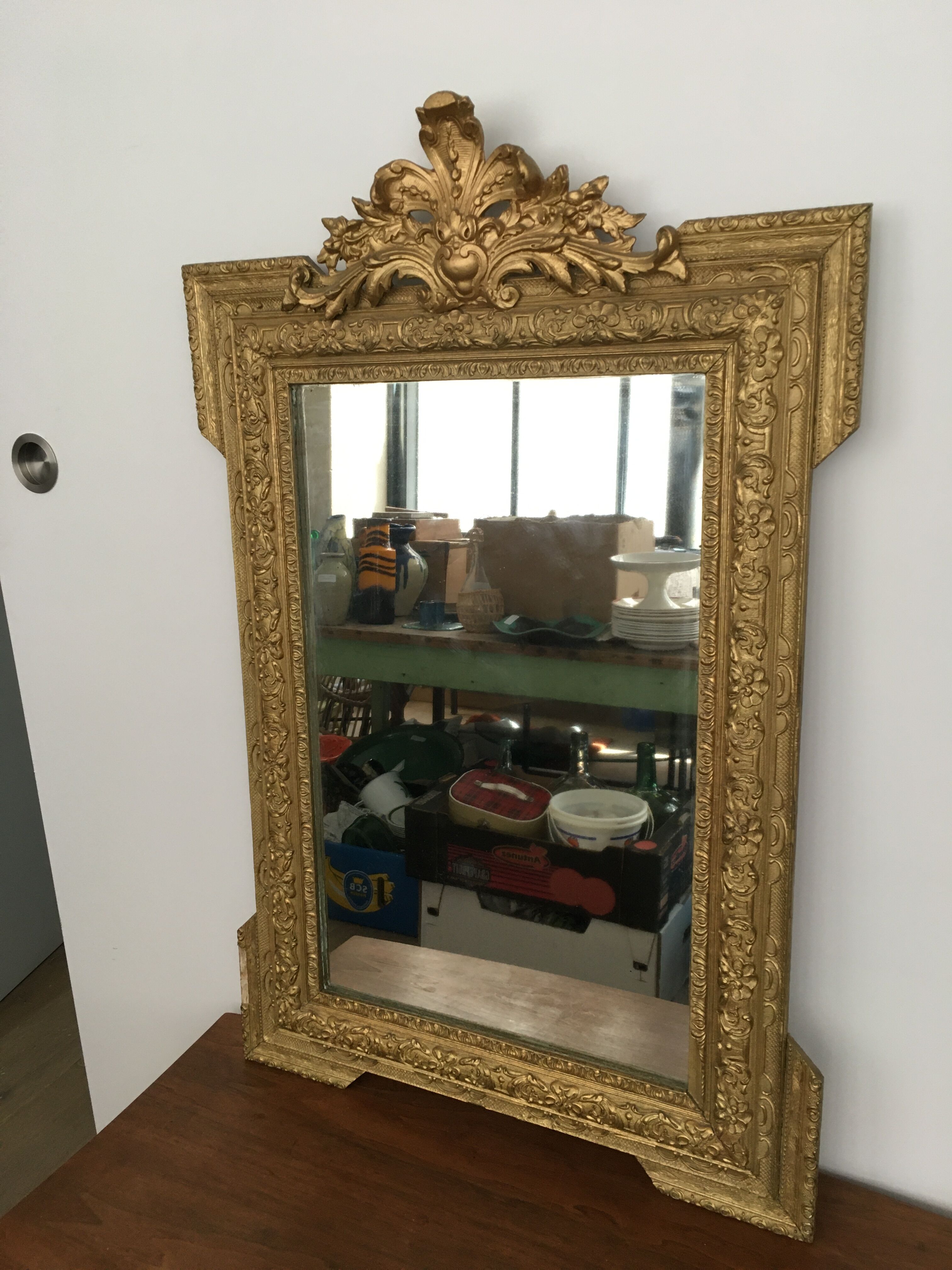 Old golden mirror