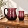 Vintage purple plum glass pitcher and glass – Retro set