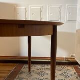 Scandinavian teak table with butterfly extension 60s