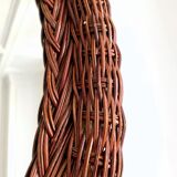 Oval mirror in braided wicker