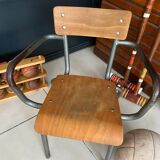 Old Mullca school chair with armrests