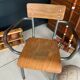 Old Mullca school chair with armrests