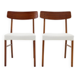 1960s Pair of Danish Teak Chairs, Restored