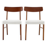 Paire de chaises danoises en teck des années 1960, restaurées