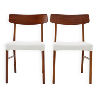 1960s Pair of Danish Teak Chairs, Restored