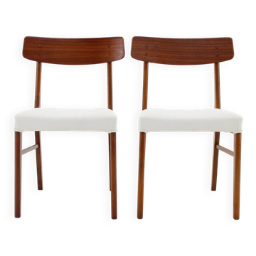 Paire de chaises danoises en teck des années 1960, restaurées