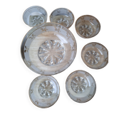 Vintage dessert service in cut glass