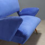 Coussin de canapé vintage en velours, modèle original des années 1960