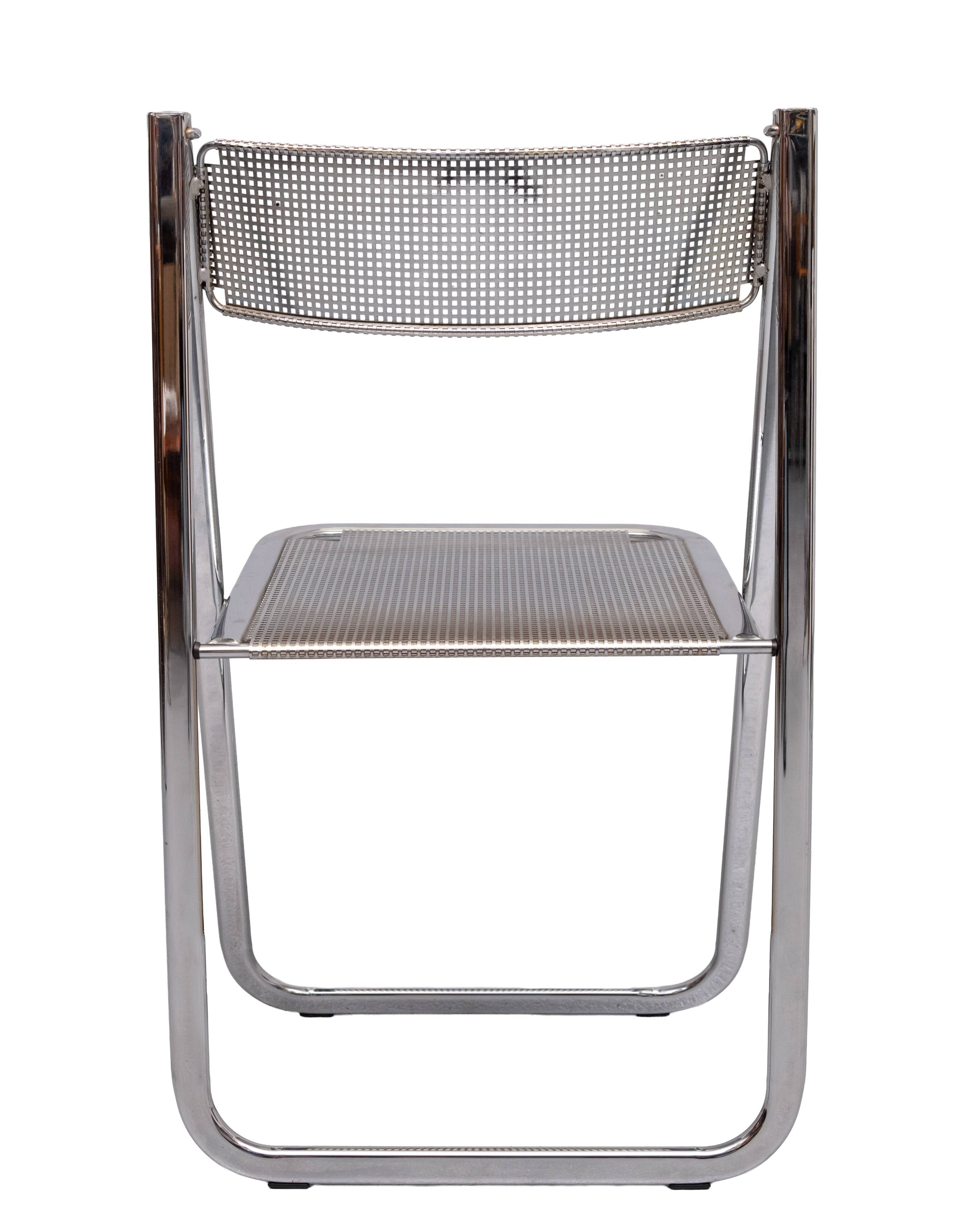 Arrben chrome folding chair 1970s Italy
