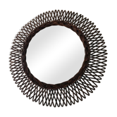 Miroir soleil en rotin 49cm