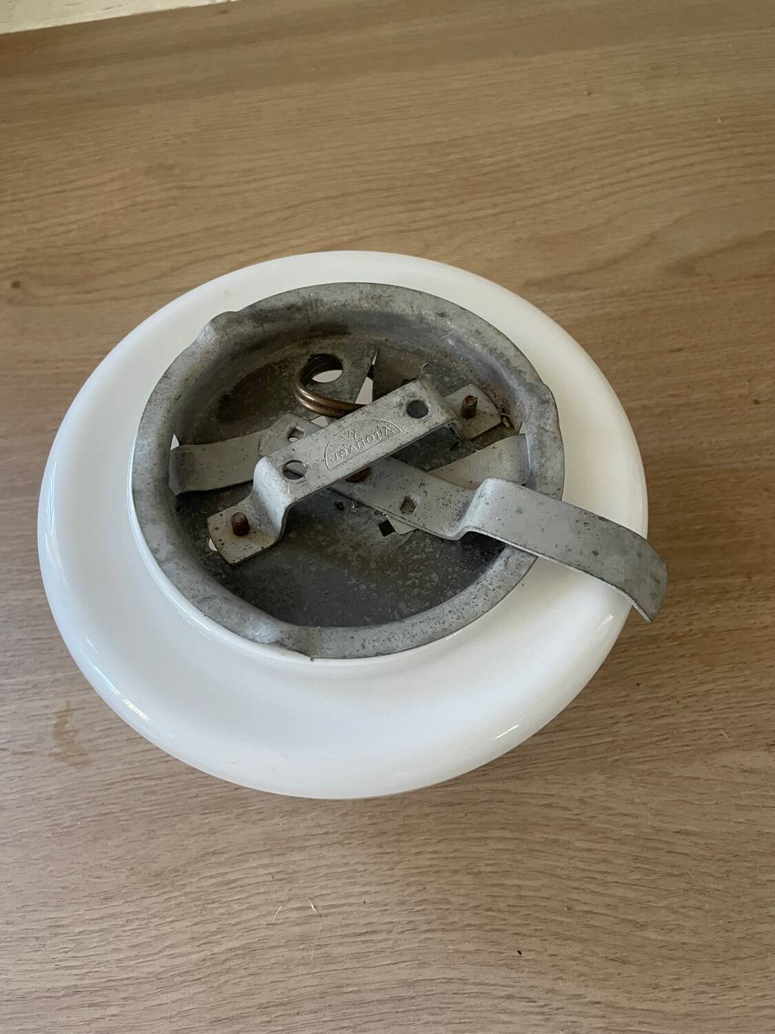 Vintage opaline glass ceiling light