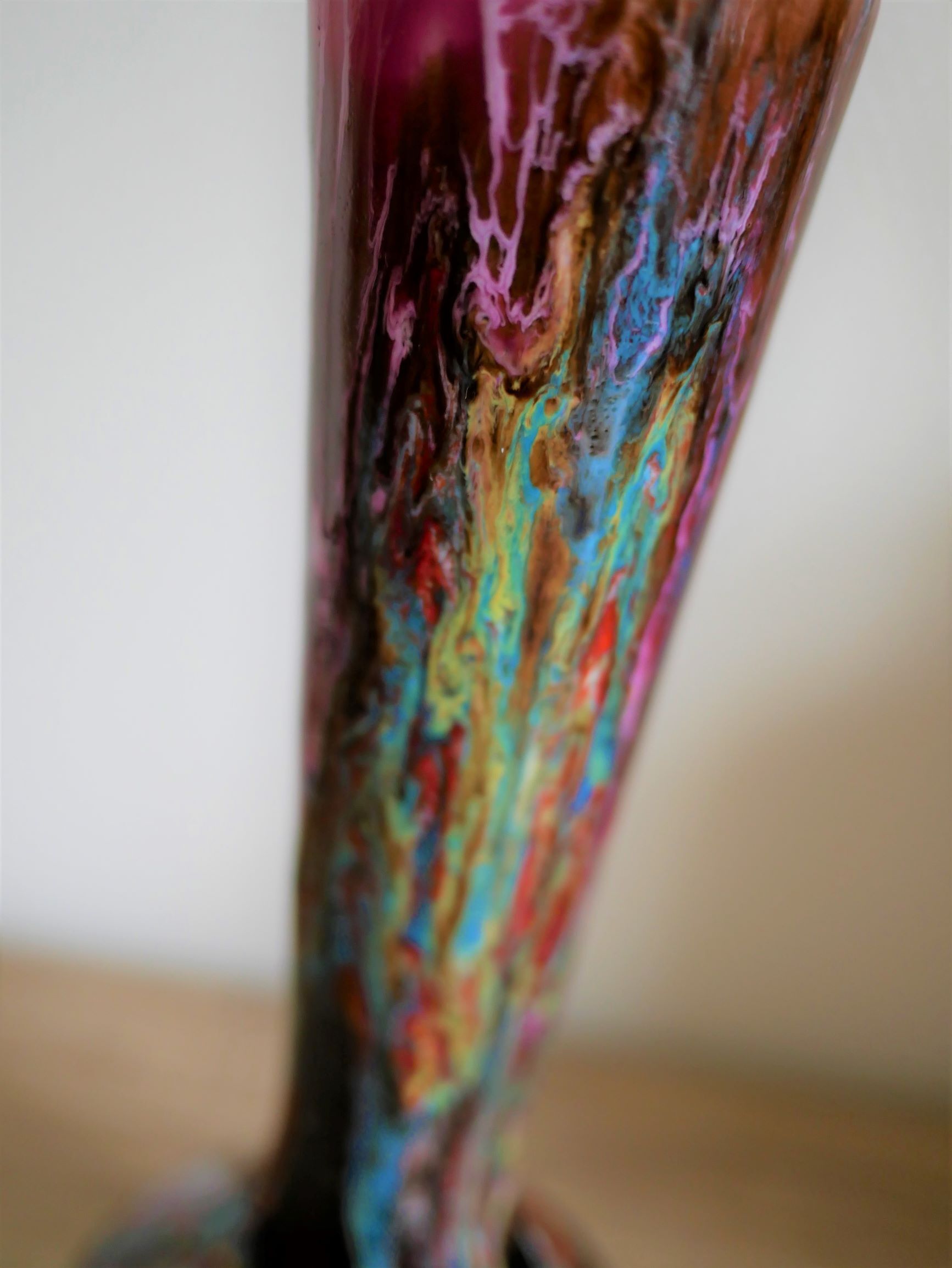 Vase Vallauris vintage Brown-rose